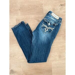 Rock Revival Hazel Straight Leg Low Rise Jeans Western Rodeo Indie Country Boho